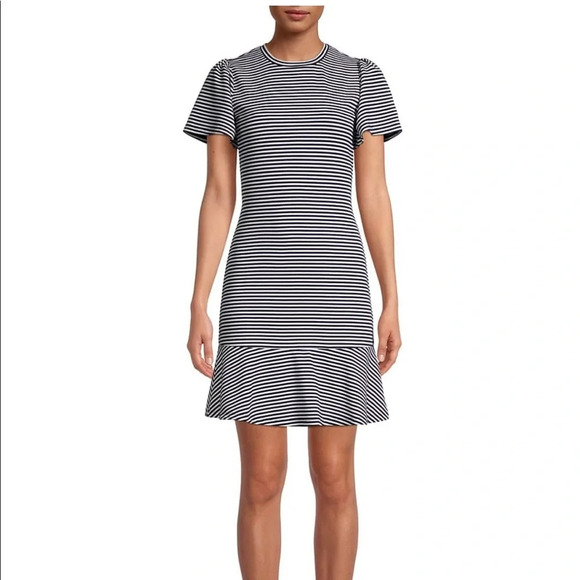 Nwt ! MICHAEL Michael Kors Stripe T-Shirt Dress - Picture 2 of 5